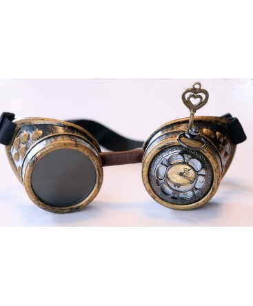 Goggle Nr1 Cyber ronde goggles de soleil des Lunettes de Steampunk Antique Copper 