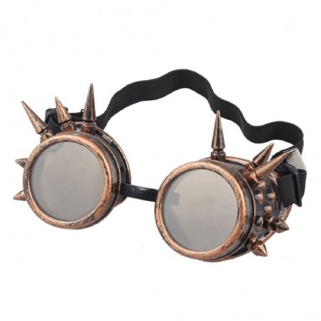 Cyber ronde goggles de soleil des Lunettes de Steampunk Antique Copper Goggle Nr1 