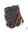Bracelet celtique tressé disponible en cuir noir ou marron.