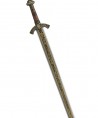 des runes vikings sont gravées sur toute la longueur de la lame de l'épée Edda