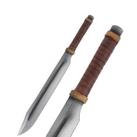 le scramasaxe est un long coutelas à un tranchant utilisé par les barbares germaniques