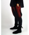 Pantalon viking noir et rouge en coton