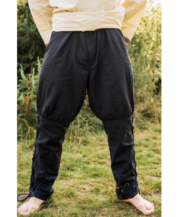 Pantalon viking noir en coton