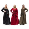 Trois femmes avec des robes en velours médiévales