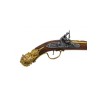 Pistolet de pirate de type flintlock en metal avec crosse décorée