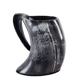 MUG EN CORNE AVEC GRAVURE DRAGON