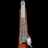 Pistolet de pirate de type flintlock en metal avec crosse en bois