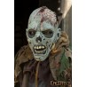 Masque de zombie avec crâne enfoncé laissant paraître la cervelle