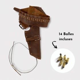 CEINTURE CARTOUCHIERE AVEC ETUI EN CUIR