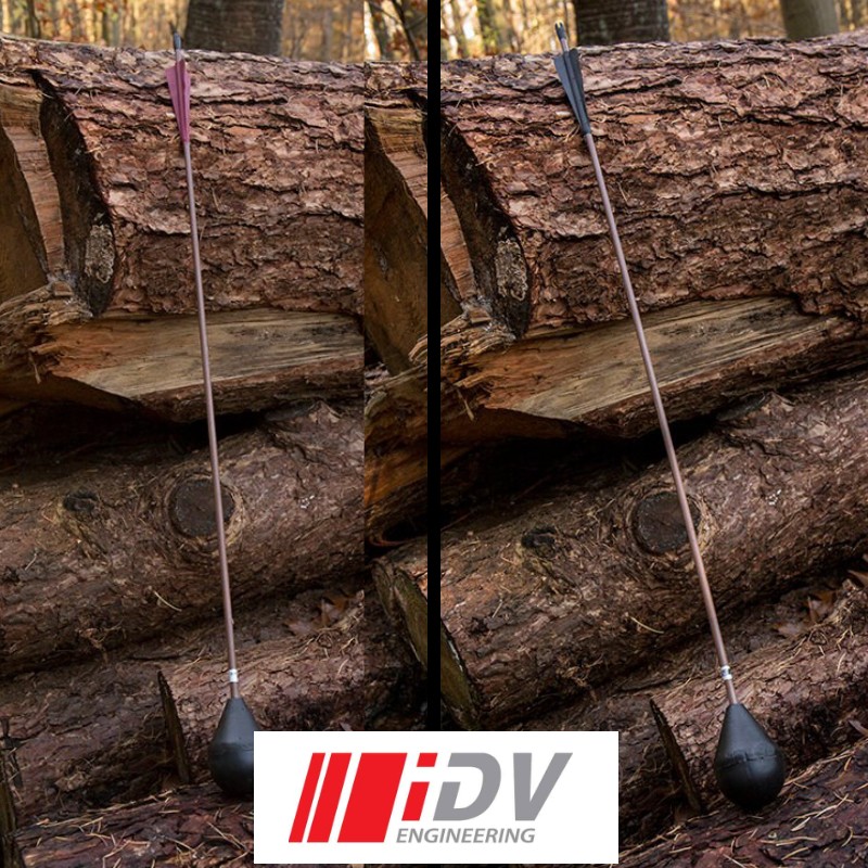 FLÈCHE A TETE RONDE POUR GN (Tige marron)