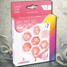 SET DE 7 DÉS JDR - COULEUR PÊCHE