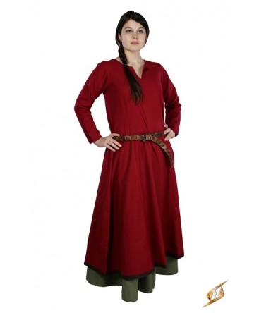 Robe Médiévale à manche longue, 100% coton