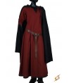 Robe simple médiévale à manche longue, 100% coton