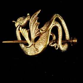 BARRETTE DRAGON VIKING DOREE