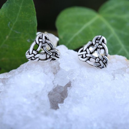 Boucles d'oreille en argent avec nœuds celtiques