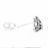 ces boucles en argent ferment avec un fermoir à poussette