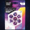 SET DE 7 DÉS JDR A PAILLETTES - COULEUR NEBULEUSE