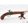 Pistolet de pirate de type flintlock en metal avec crosse en bois