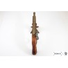 Pistolet de pirate de type flintlock en metal avec crosse en bois