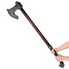 Hache viking longue avec tête de loup
