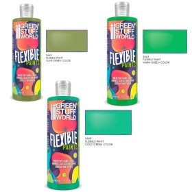 Peinture flexible - nuances vertes