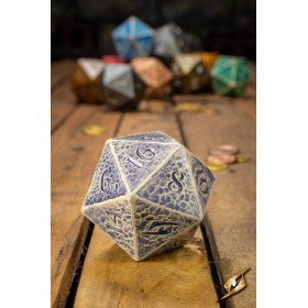 Dé de jeu à 20 faces gris