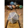 Dé de jeu à 20 faces gris