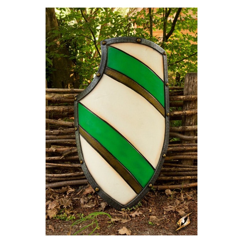 BOUCLIER CHEVALIER VERT/BLANC - 80x52 cm BOUCLIER CHEVALIER VERT/BLANC - 80x52 cm