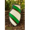 BOUCLIER CHEVALIER VERT/BLANC - 80x52 cm
