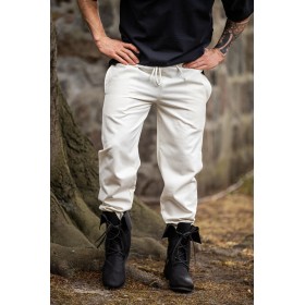 PANTALON  COTON ECRU