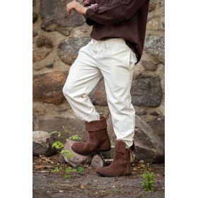 PANTALON  COTON ECRU