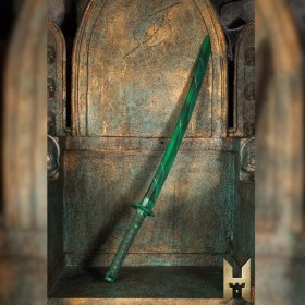 un katana couleur d'émeraude et de jade
