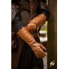 Gants en cuir à motif d'écailles