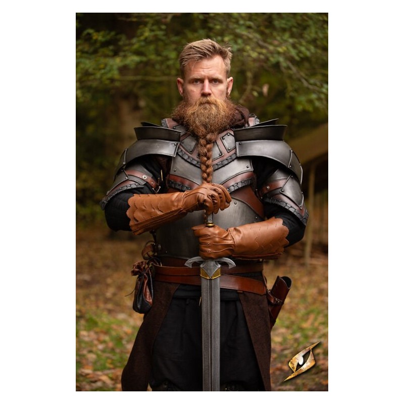 Gants de dragonnier en cuir marron