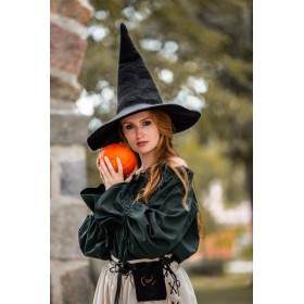 CHAPEAU SORCIERE OU SORCIER EN FEUTRE, 100% LAINE