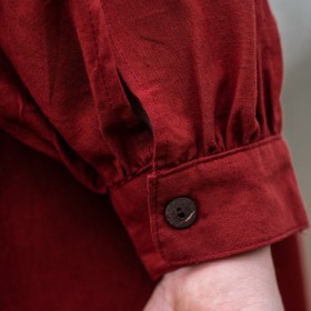 CHEMISE MÉDIÉVALE ROUGE A LACET