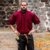 La chemise médiévale rouge bordeaux vue de face