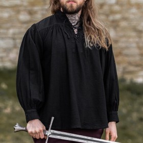 Chemise médiévale noire pour homme
