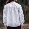 CHEMISE MÉDIÉVALE BLANCHE A CORDELETTE POUR HOMME