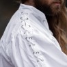 CHEMISE MÉDIÉVALE BLANCHE A CORDELETTE POUR HOMME