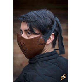 MASQUE MEMPO EN CUIR MARRON